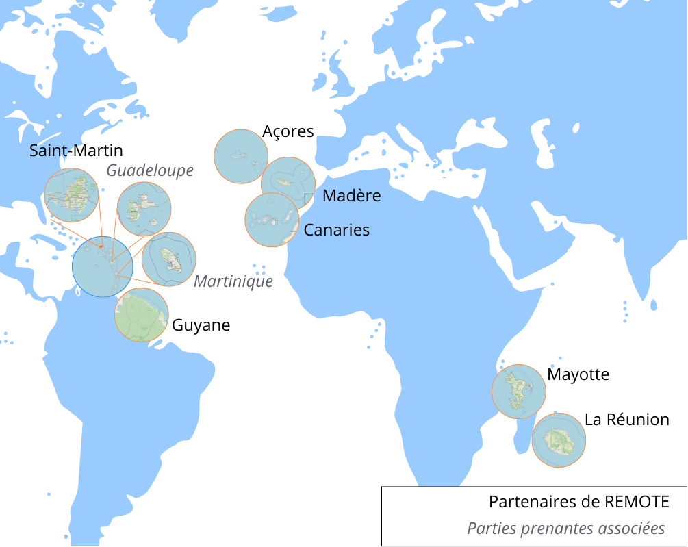 Carte des partenaires REMOTE